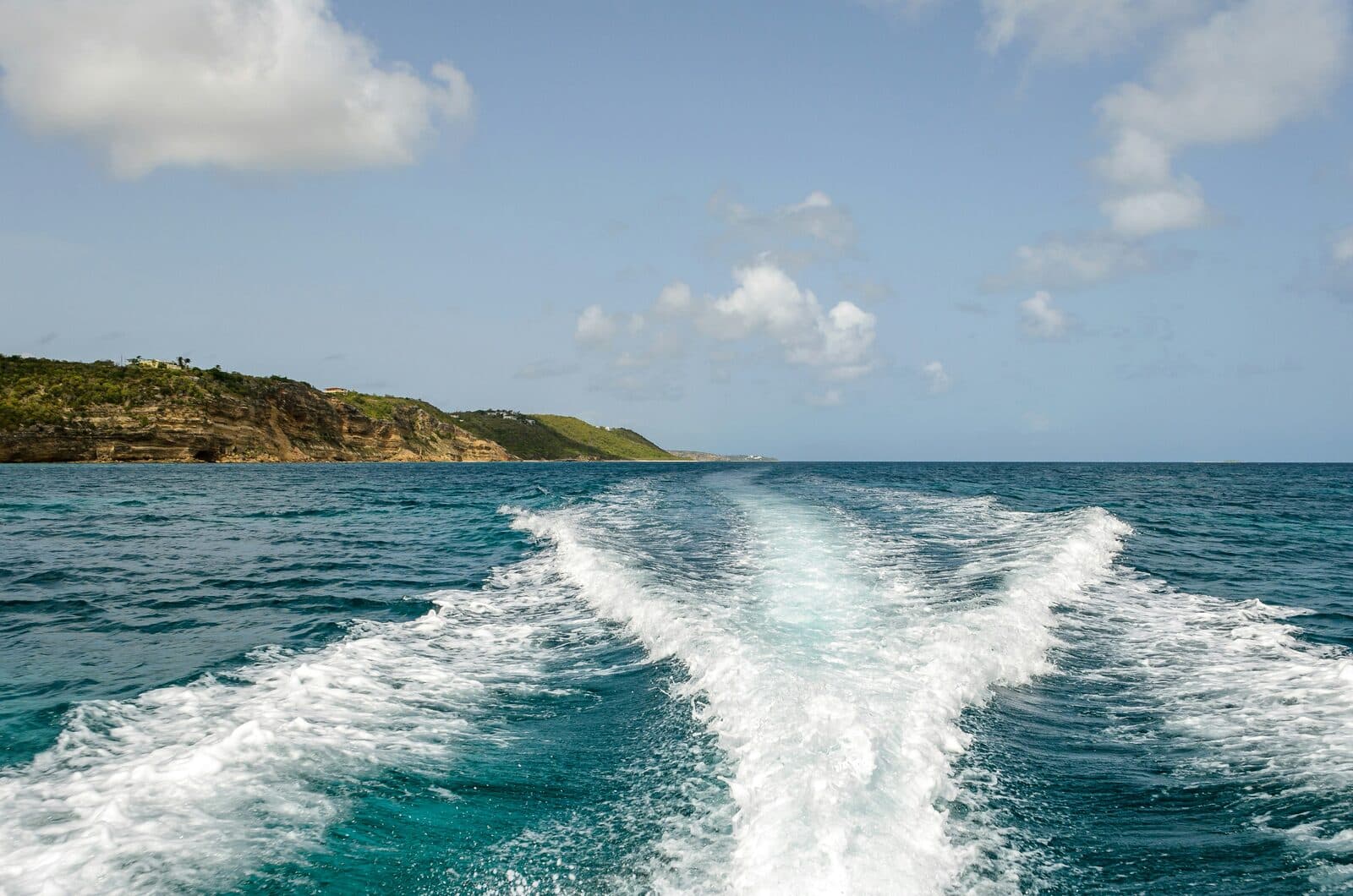 Boat crossing to Anguilla from Sint Maarten